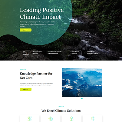 Client pf CreativeWebo Case Study Mock ups of Blue Earth Website Development 