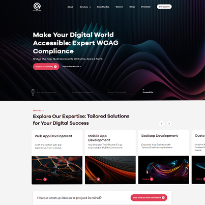 Client pf CreativeWebo Case Study Mock ups of Cn Techies Website Development 