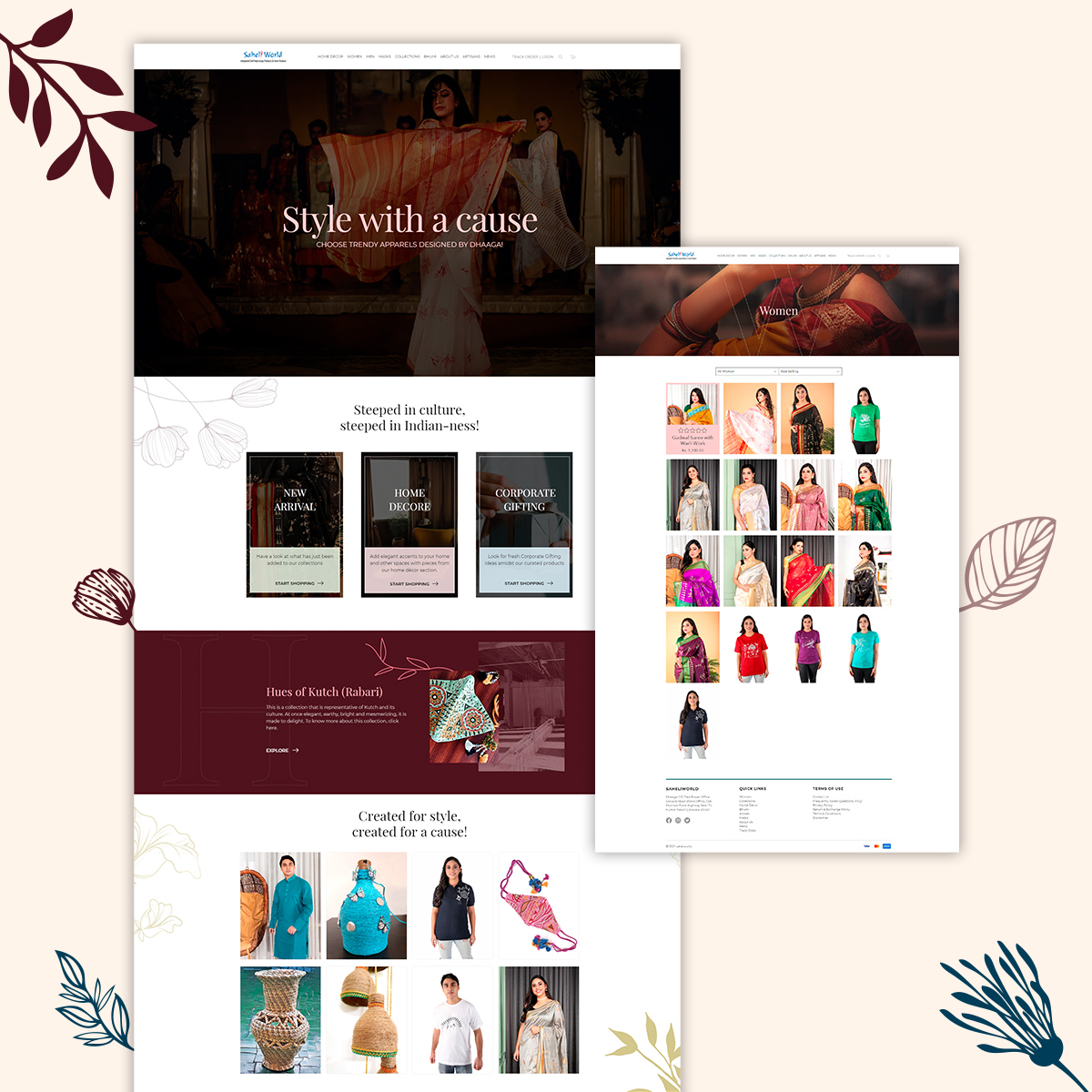 Client of CreativeWebo E-commerce Development Solutions for Saheli Responsive MockUp 